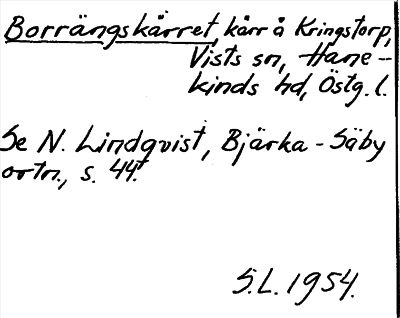 Bild på arkivkortet för arkivposten Borrängskärret