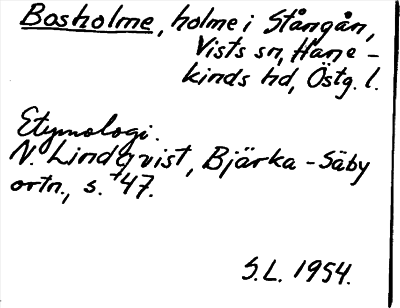 Bild på arkivkortet för arkivposten Bosholme