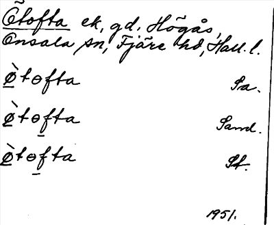 Bild på arkivkortet för arkivposten Ötofta