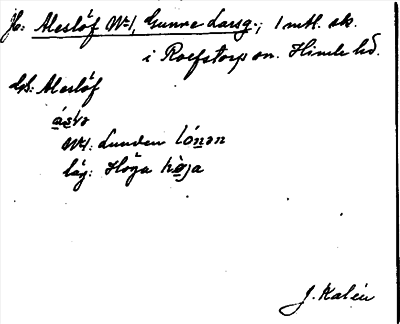 Bild på arkivkortet för arkivposten Aleslöf nr 1, Gunne Larsg.
