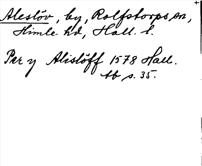 Bild på arkivkortet för arkivposten Aleslöv
