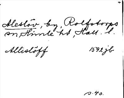 Bild på arkivkortet för arkivposten Aleslöv