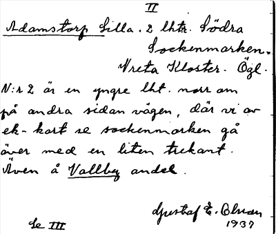 Bild på arkivkortet för arkivposten Adamstorp Lilla