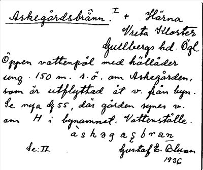 Bild på arkivkortet för arkivposten Askegårdsbränn