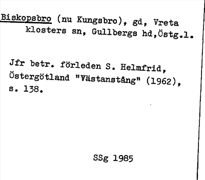Bild på arkivkortet för arkivposten Biskopsbro