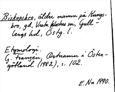 Bild på arkivkortet för arkivposten Biskopsbro
