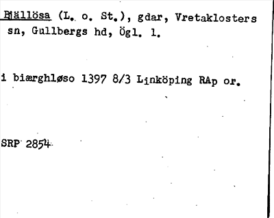 Bild på arkivkortet för arkivposten Bjällösa