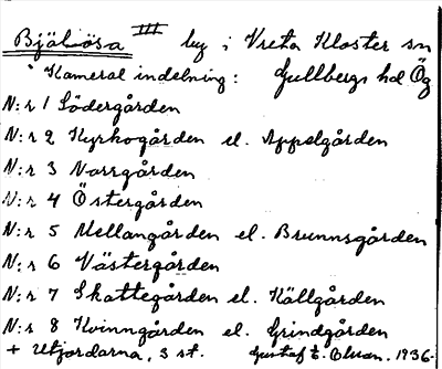 Bild på arkivkortet för arkivposten Bjälösa