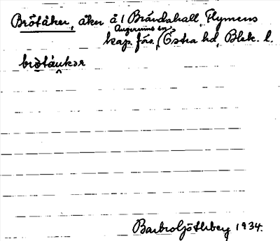 Bild på arkivkortet för arkivposten Brötåker