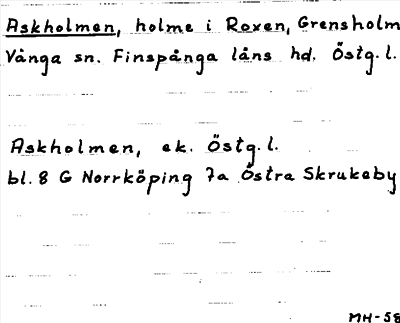 Bild på arkivkortet för arkivposten Askholmen