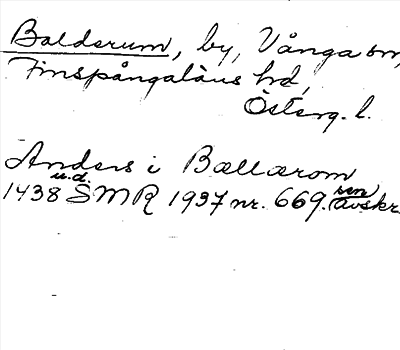 Bild på arkivkortet för arkivposten Balderum
