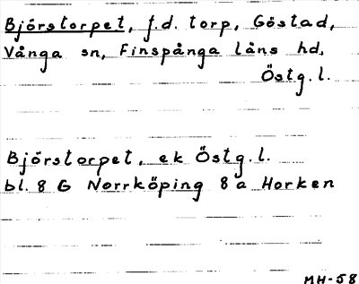 Bild på arkivkortet för arkivposten Björstorpet
