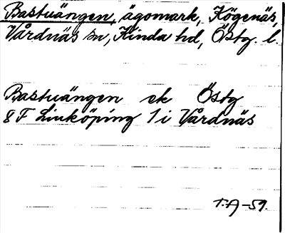 Bild på arkivkortet för arkivposten Bastuängen