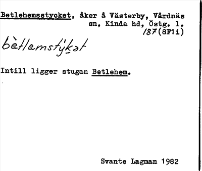 Bild på arkivkortet för arkivposten Betlehemsstycket