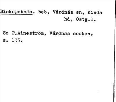 Bild på arkivkortet för arkivposten Biskopsboda
