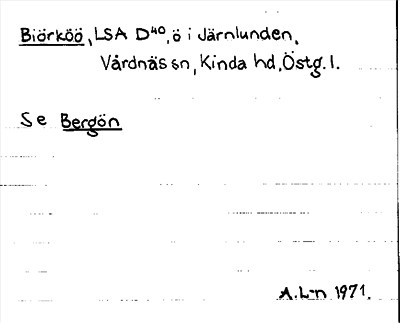 Bild på arkivkortet för arkivposten Biörköö