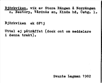 Bild på arkivkortet för arkivposten Björkviken