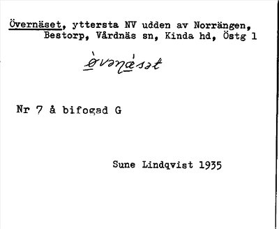 Bild på arkivkortet för arkivposten Övernäset