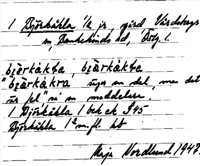 Bild på arkivkortet för arkivposten Björkåkla