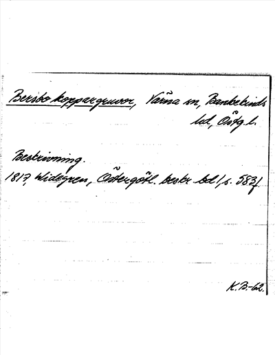 Bild på arkivkortet för arkivposten Bersbo koppargruvor