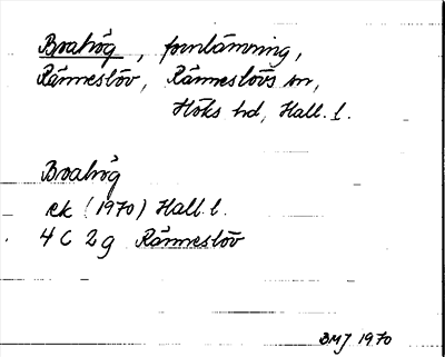 Bild på arkivkortet för arkivposten Boahög
