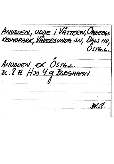 Bild på arkivkortet för arkivposten Anudden