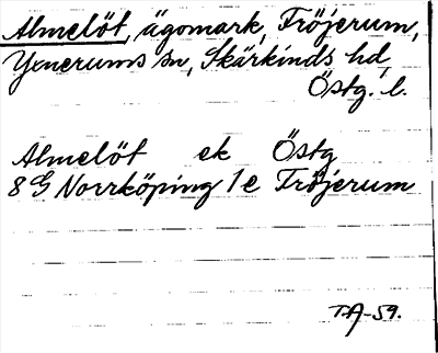 Bild på arkivkortet för arkivposten Almelöt
