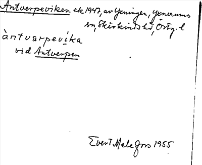 Bild på arkivkortet för arkivposten Antverpeviken