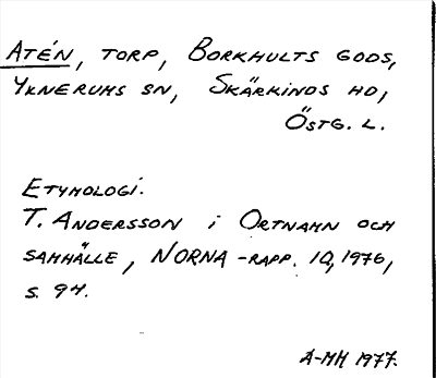 Bild på arkivkortet för arkivposten Atén
