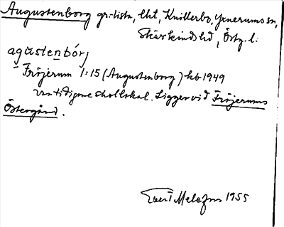 Bild på arkivkortet för arkivposten Augustenborg