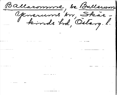 Bild på arkivkortet för arkivposten Ballaromme, se Bullerum
