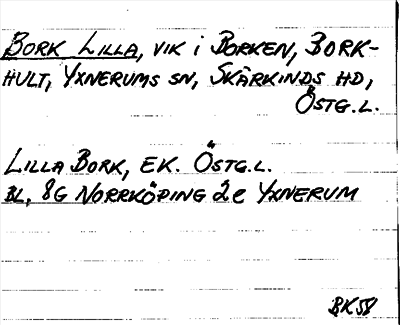 Bild på arkivkortet för arkivposten Bork, Lilla