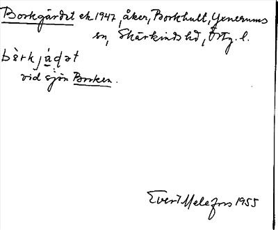 Bild på arkivkortet för arkivposten Borkgärdet