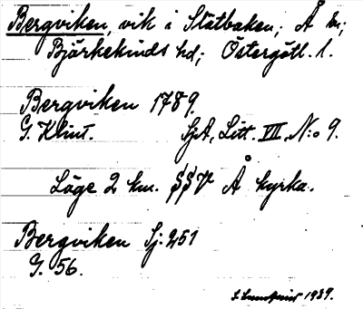 Bild på arkivkortet för arkivposten Bergviken