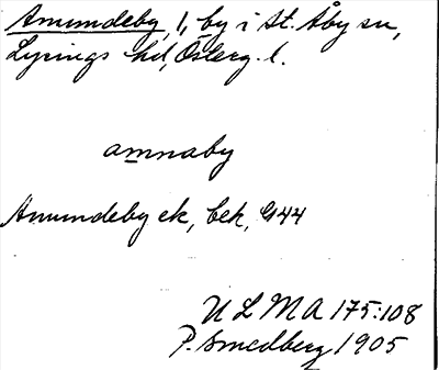 Bild på arkivkortet för arkivposten Amundasby
