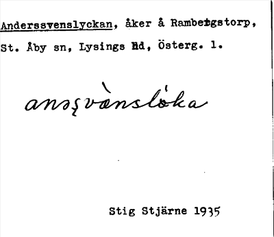 Bild på arkivkortet för arkivposten Anderssvenslyckan