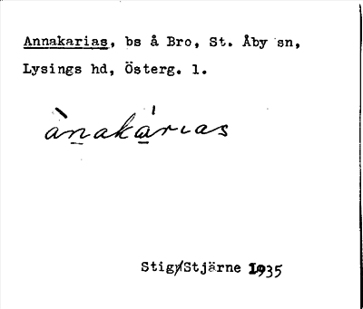 Bild på arkivkortet för arkivposten Annakarias