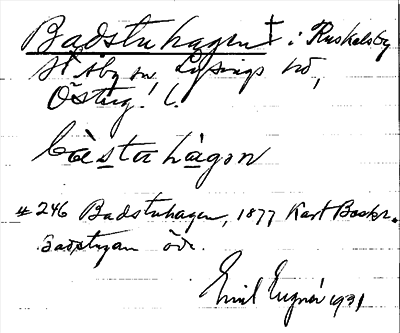 Bild på arkivkortet för arkivposten Badstuhagen