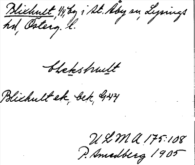 Bild på arkivkortet för arkivposten Blixhult