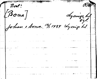 Bild på arkivkortet för arkivposten Boet?, [Bona]