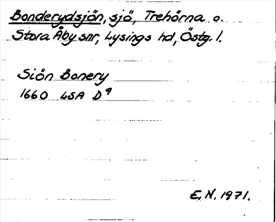 Bild på arkivkortet för arkivposten Bonderydsjön