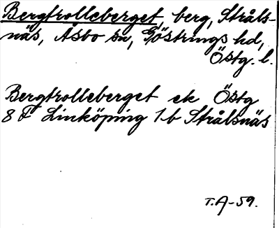 Bild på arkivkortet för arkivposten Bergtrolleberget