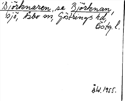 Bild på arkivkortet för arkivposten Björknaren, se Björknan