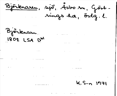 Bild på arkivkortet för arkivposten Björknaren