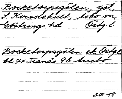 Bild på arkivkortet för arkivposten Bocketorpsgölen