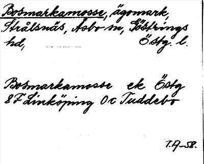 Bild på arkivkortet för arkivposten Bosmarkamosse