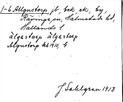 Bild på arkivkortet för arkivposten Allgustorp