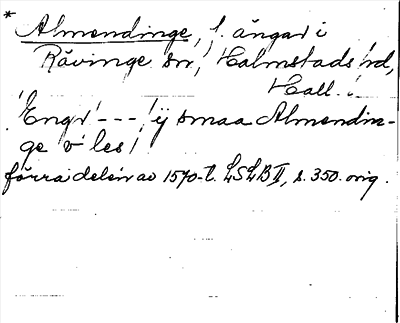 Bild på arkivkortet för arkivposten *Almendinge