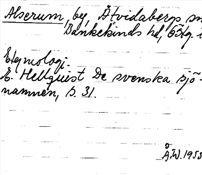 Bild på arkivkortet för arkivposten Alserum