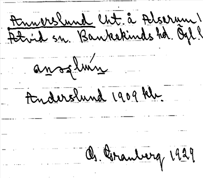Bild på arkivkortet för arkivposten Annerslund